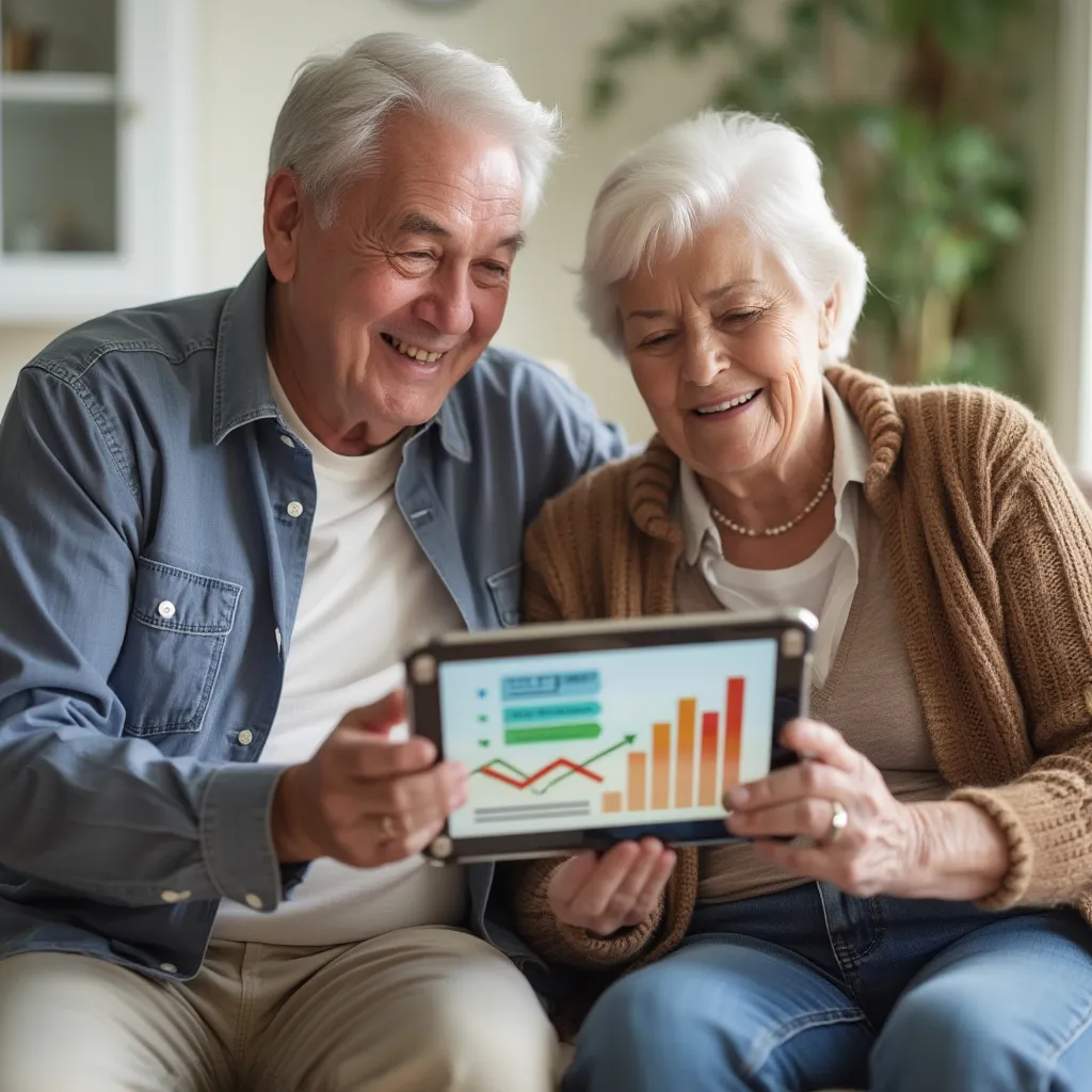Couple de retraités planifiant leur avenir